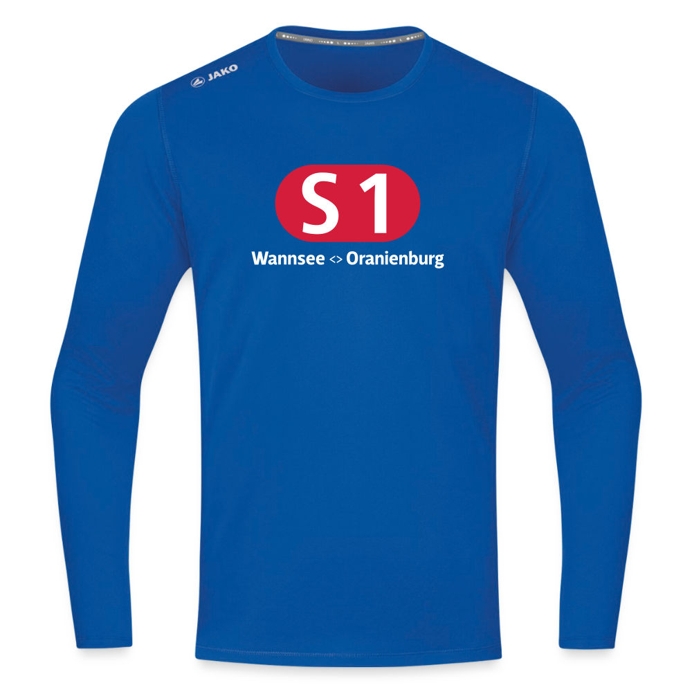 S1 - Männer Sport Langamshirt - Royalblau