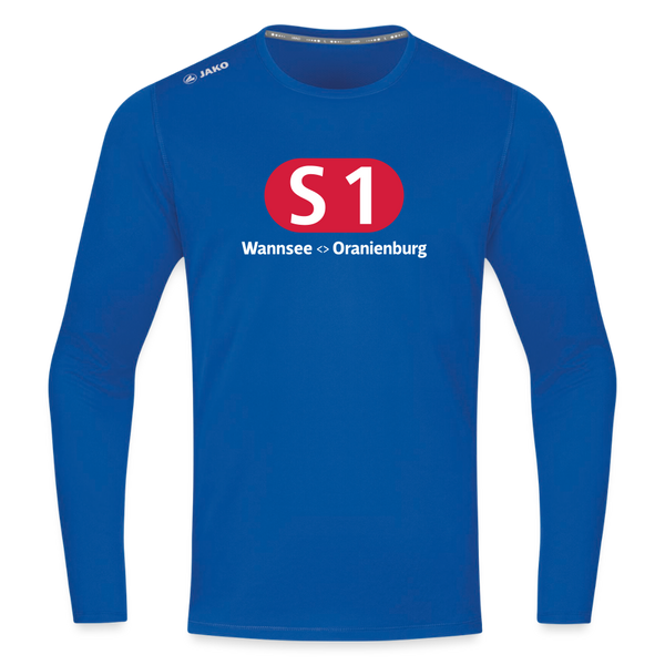 S1 - Männer Sport Langamshirt - Royalblau