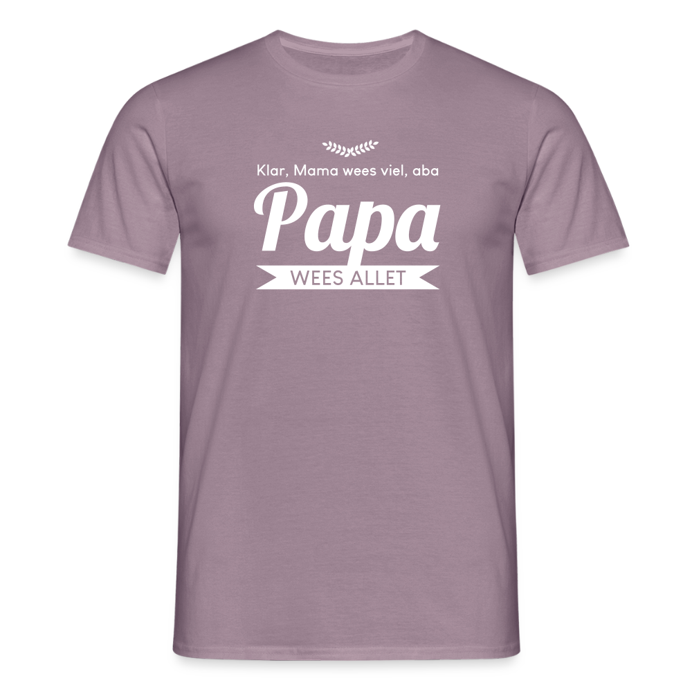 Opa wees allet - Männer Premium T-Shirt - Lilagrau