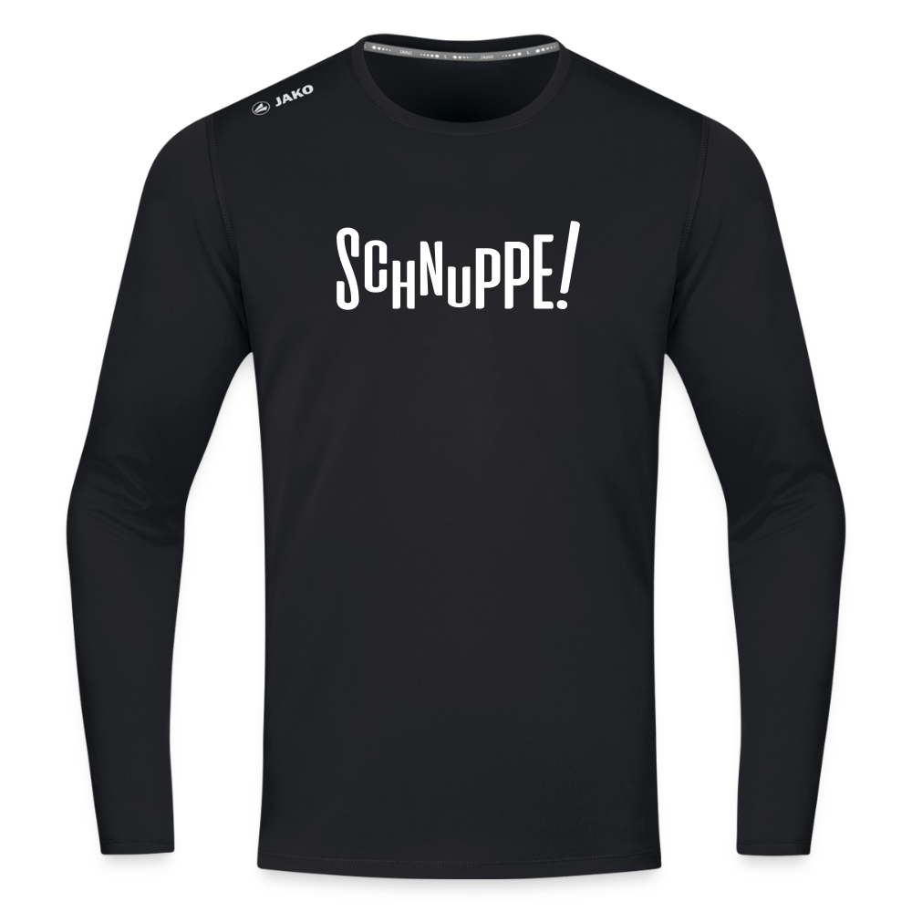 Schnuppe! - Männer Sport Langamshirt - Schwarz