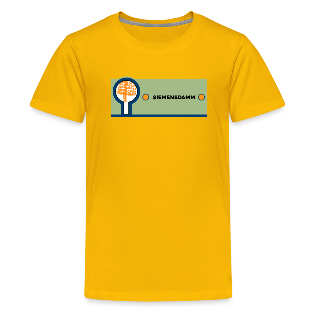 Siemensdamm - Teenager Premium T-Shirt - Sonnengelb