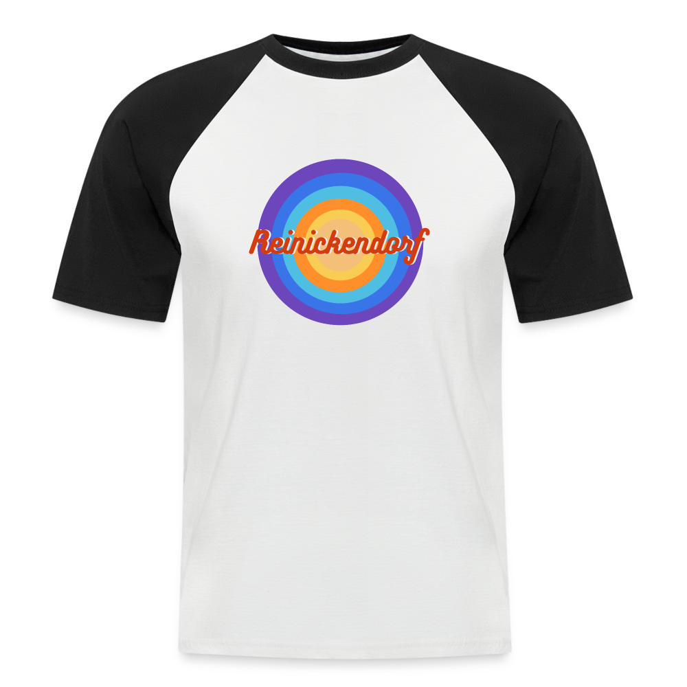 Reinickendorf retro - Männer Baseball T-Shirt - Weiß/Schwarz