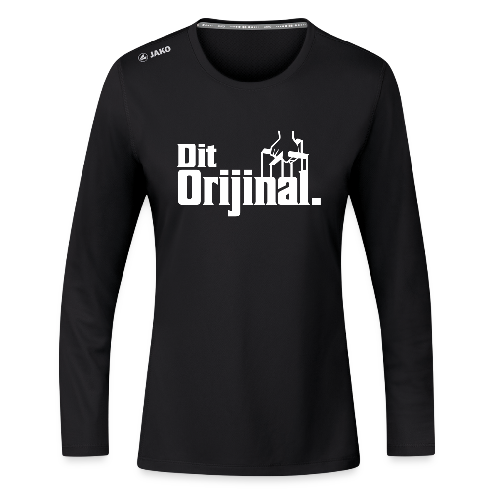 Dit Orijinal - Frauen Sport Langarmshirt - Schwarz