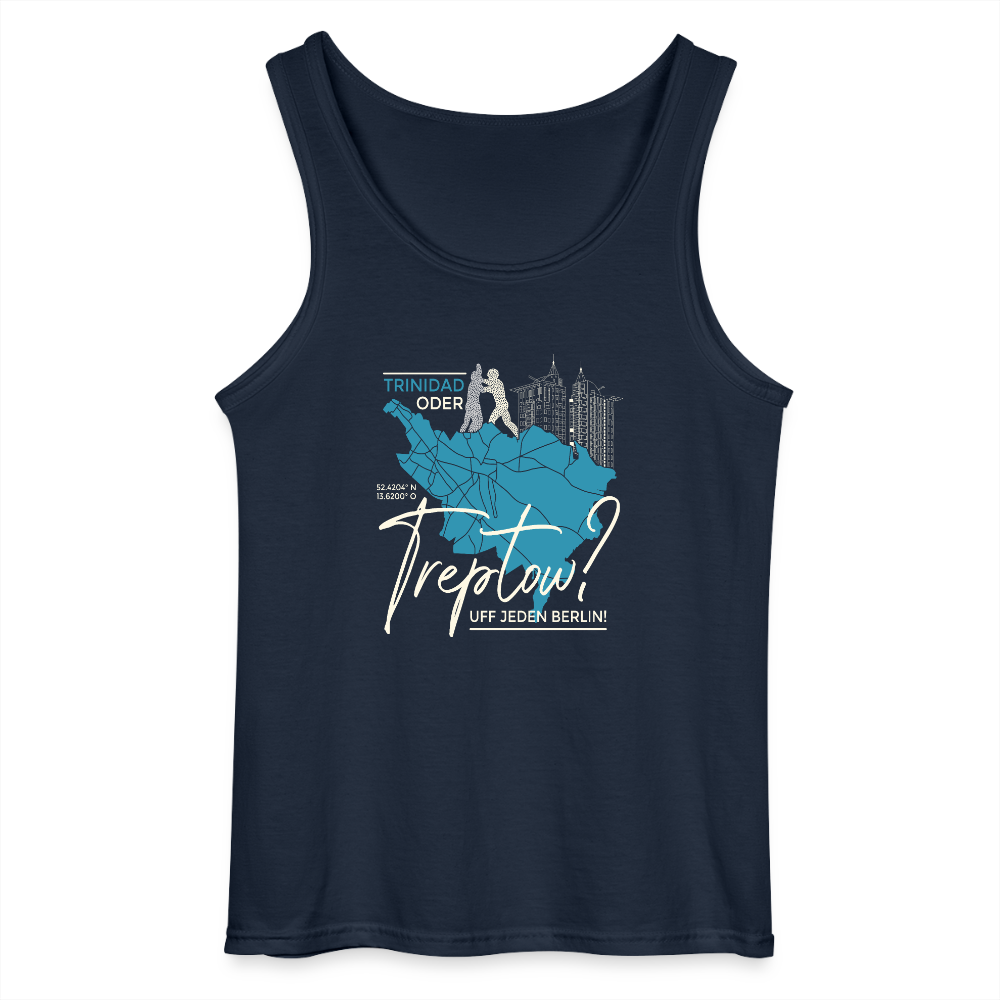 Trinidad oder Treptow - Männer Tank Top - Navy
