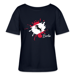 Berlin Klecks Hund - Relaxed Rundhals Frauen Bio-T-Shirt