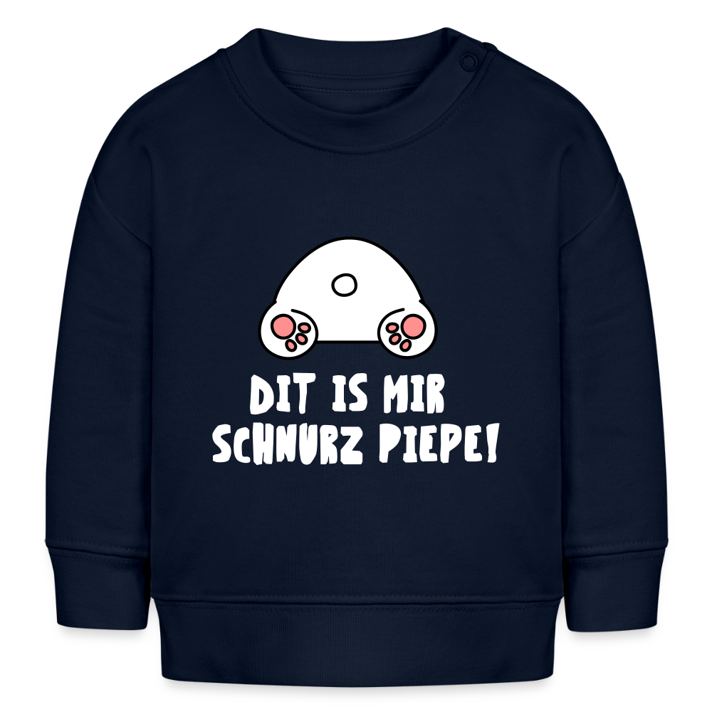 Dit is mir Schnurz Piepe - Baby Bio Pullover - Navy