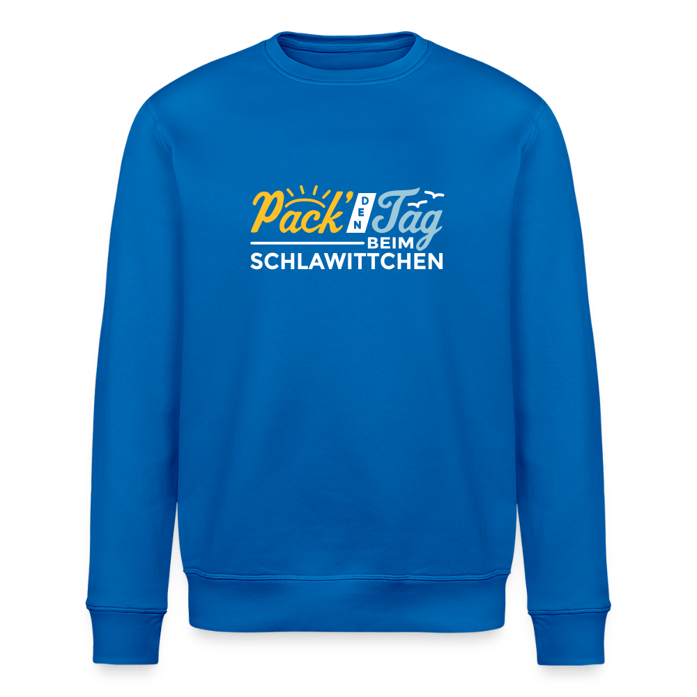 Pack' den Tag beim Schlawittchen - Unisex Bio Sweatshirt - Königsblau