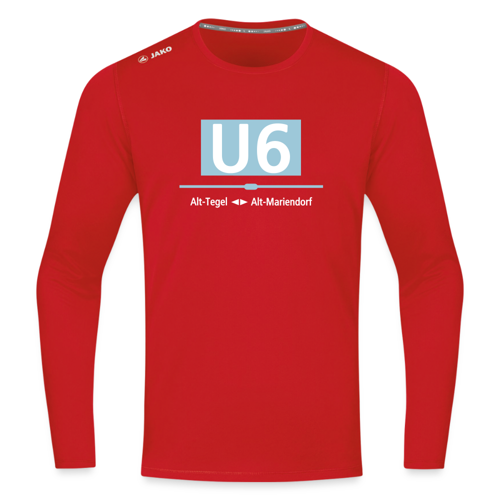 U6 - Männer Sport Langamshirt - Rot