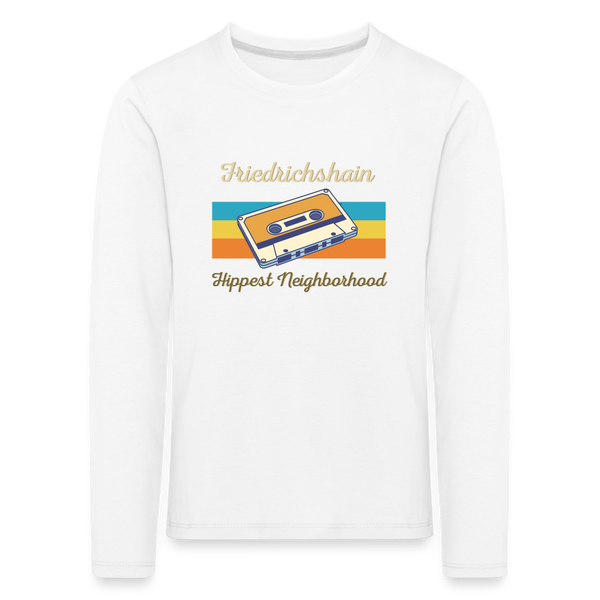 Friedrichshain Hippest Neighborhood - Kinder Langarmshirt - Weiß