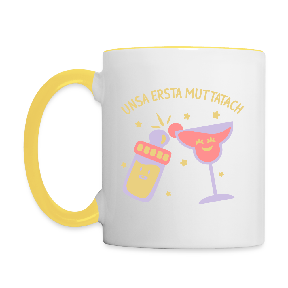 unsa ersta Muttatach - Tasse zweifarbig