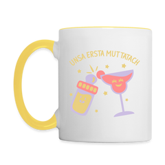 unsa ersta Muttatach - Tasse zweifarbig
