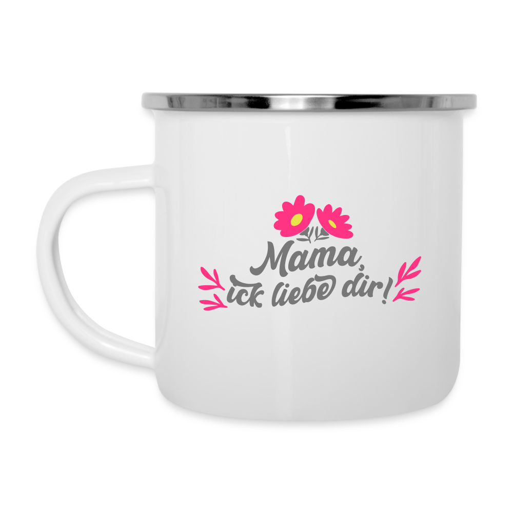 Mama, ick liebe dir! - Emaille Tasse