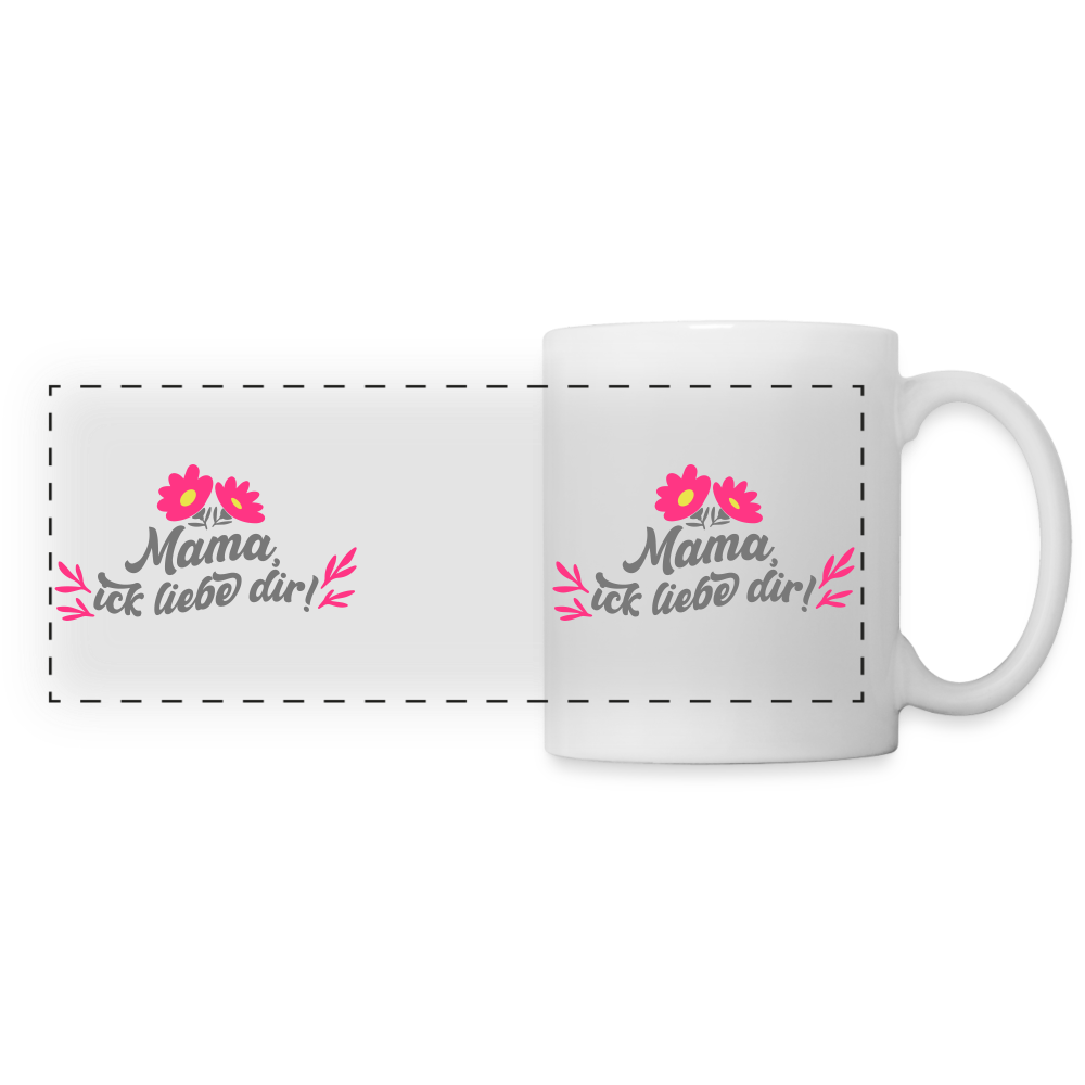 Mama, ick liebe dir! - Tasse zweifarbig - weiß