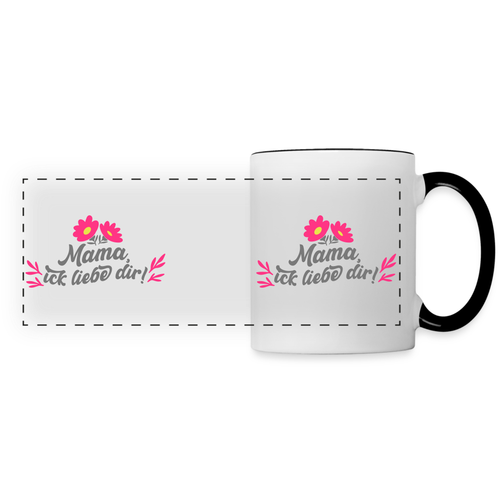 Mama, ick liebe dir! - Tasse zweifarbig - Weiß/Schwarz