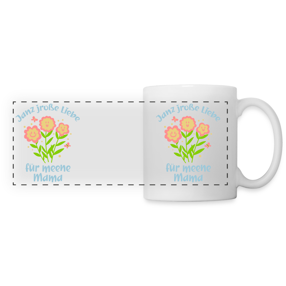 Janz jroße Liebe für meene Mama - Tasse zweifarbig - weiß