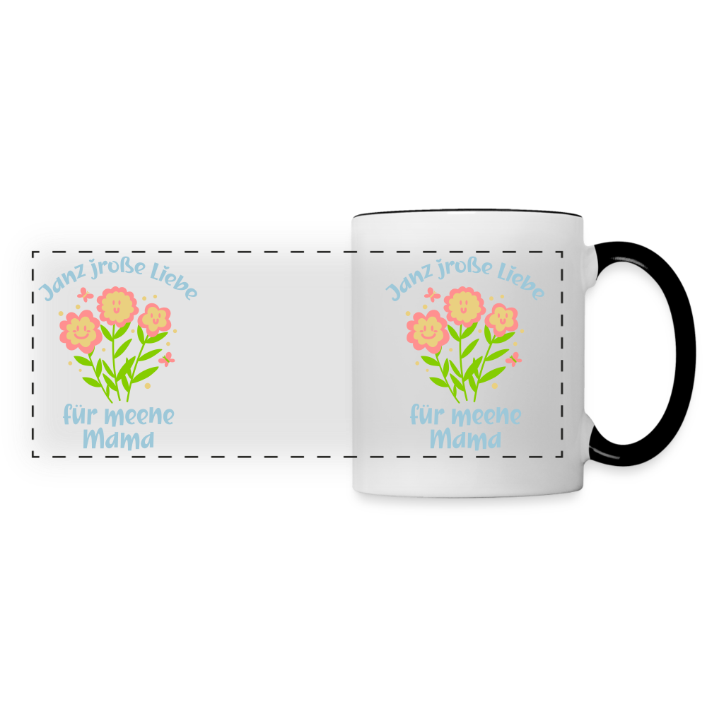 Janz jroße Liebe für meene Mama - Tasse zweifarbig - Weiß/Schwarz