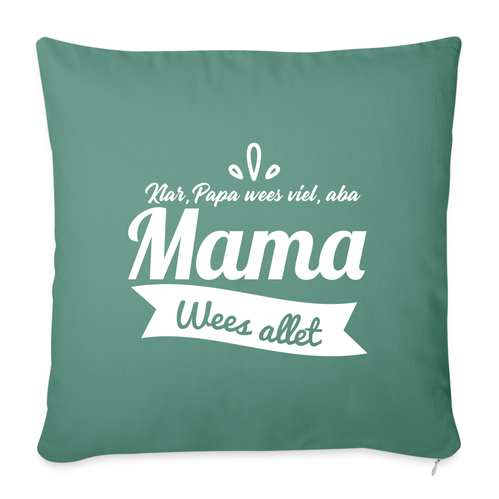 Mama wees allet - Sofakissen mit Füllung (45 x 45 cm) - Tanngrün