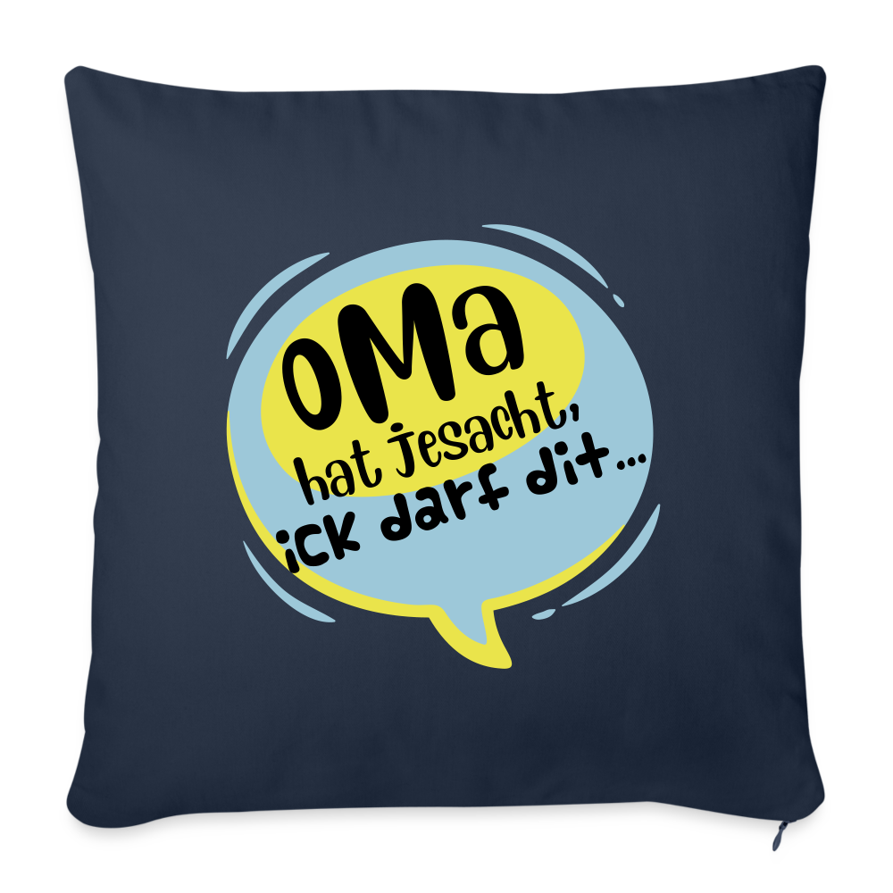 Oma  hat jesacht - Sofakissen mit Füllung (45 x 45 cm) - Navy