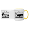 Papa wees allet - Tasse zweifarbig - Weiß/Gelb