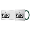 Papa wees allet - Tasse zweifarbig - Weiß/Dunkelgrün