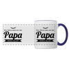 Papa wees allet - Tasse zweifarbig - Weiß/Kobaltblau