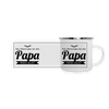 Papa wees allet - Emaille Tasse - weiß