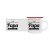 Papa wees allet - Emaille Tasse - Weiß/Rot
