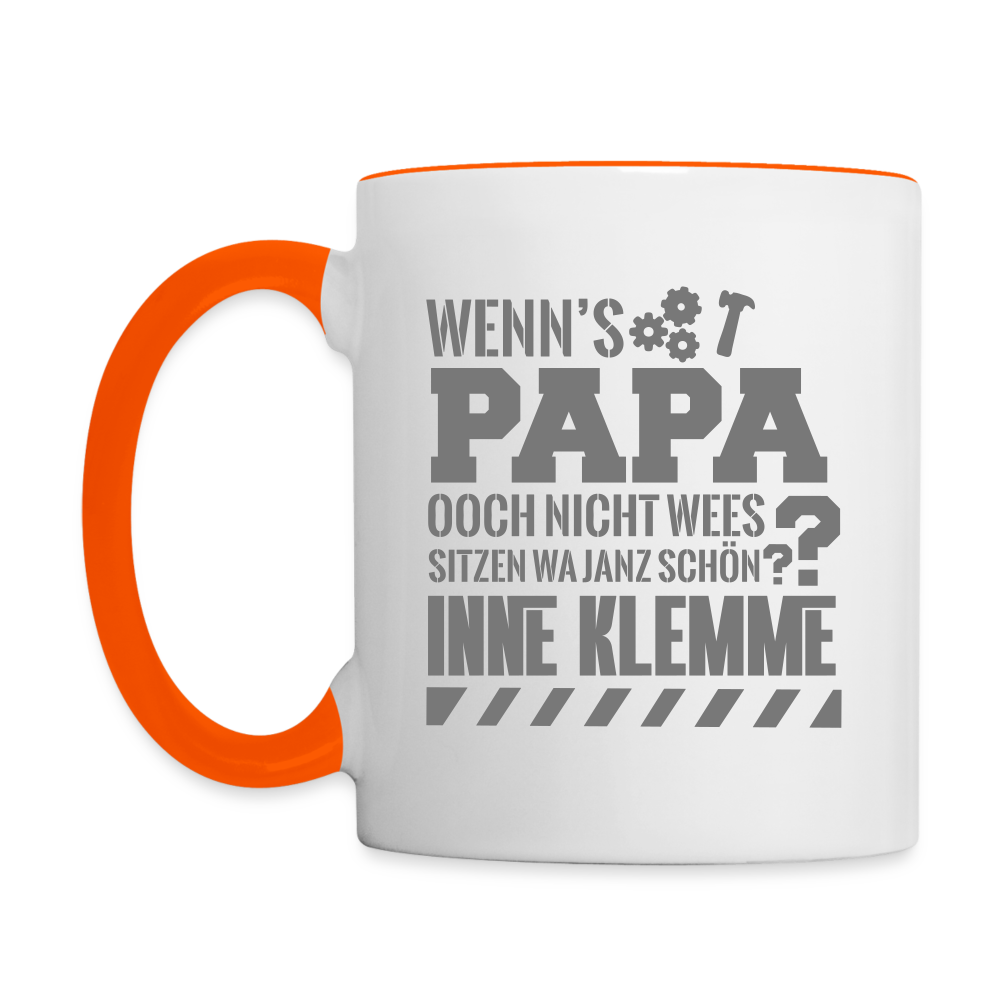 Wenn's Papa - Tasse zweifarbig
