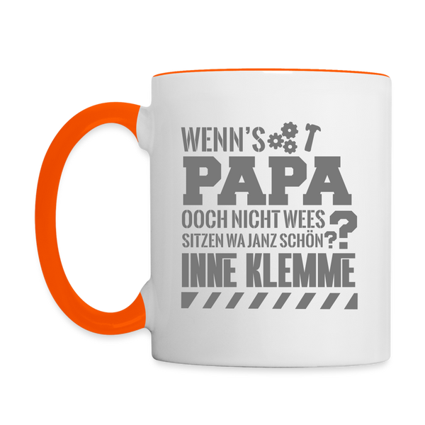Wenn's Papa - Tasse zweifarbig