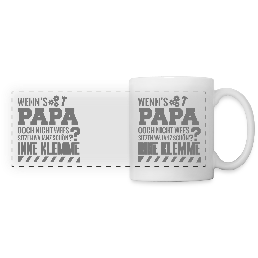 Wenn's Papa - Tasse zweifarbig - weiß