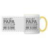 Wenn's Papa - Tasse zweifarbig - Weiß/Gelb
