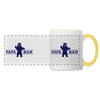 Papa Bär - Tasse zweifarbig - Weiß/Gelb