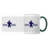 Papa Bär - Tasse zweifarbig - Weiß/Dunkelgrün