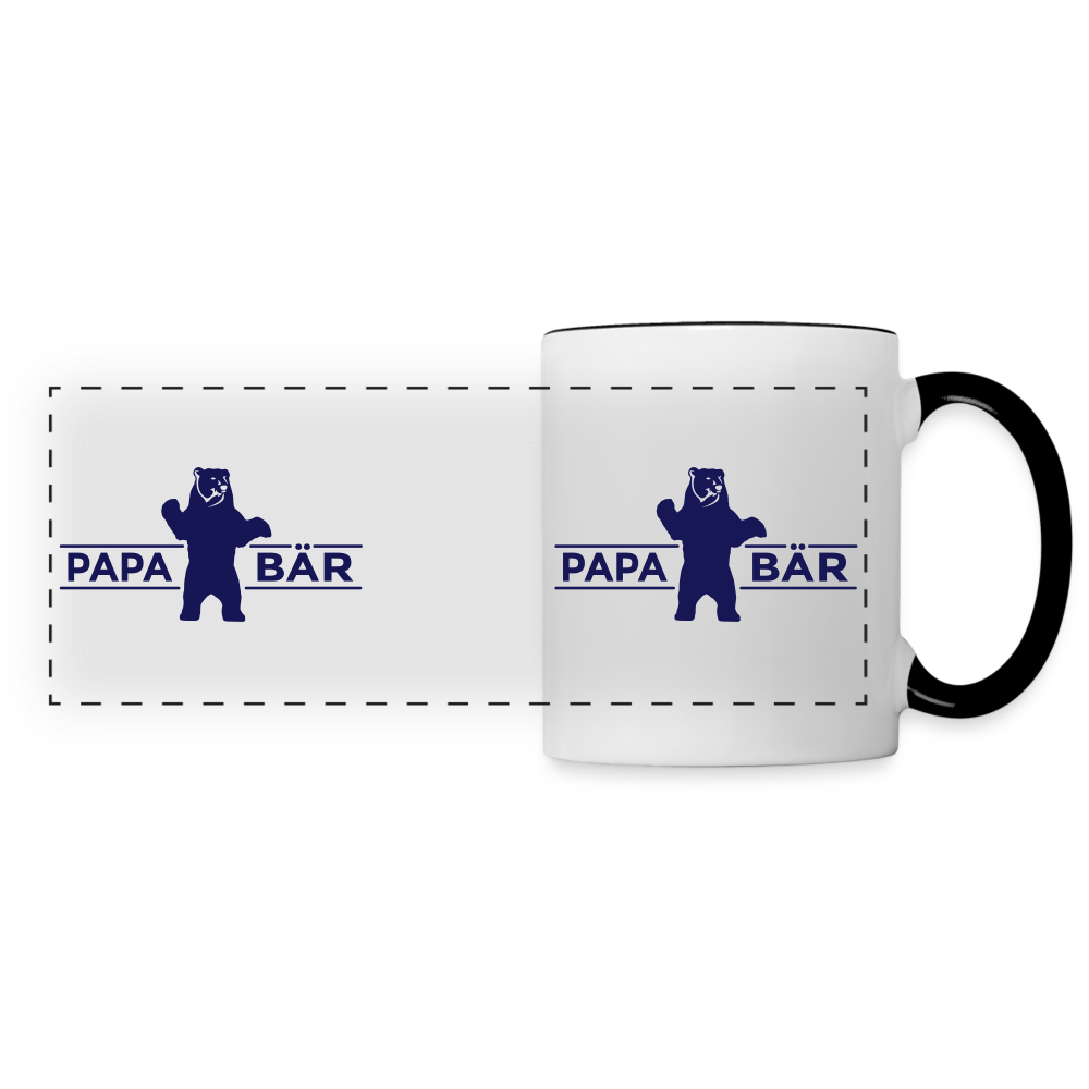 Papa Bär - Tasse zweifarbig - Weiß/Schwarz