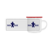 Papa Bär - Emaille Tasse - Weiß/Rot
