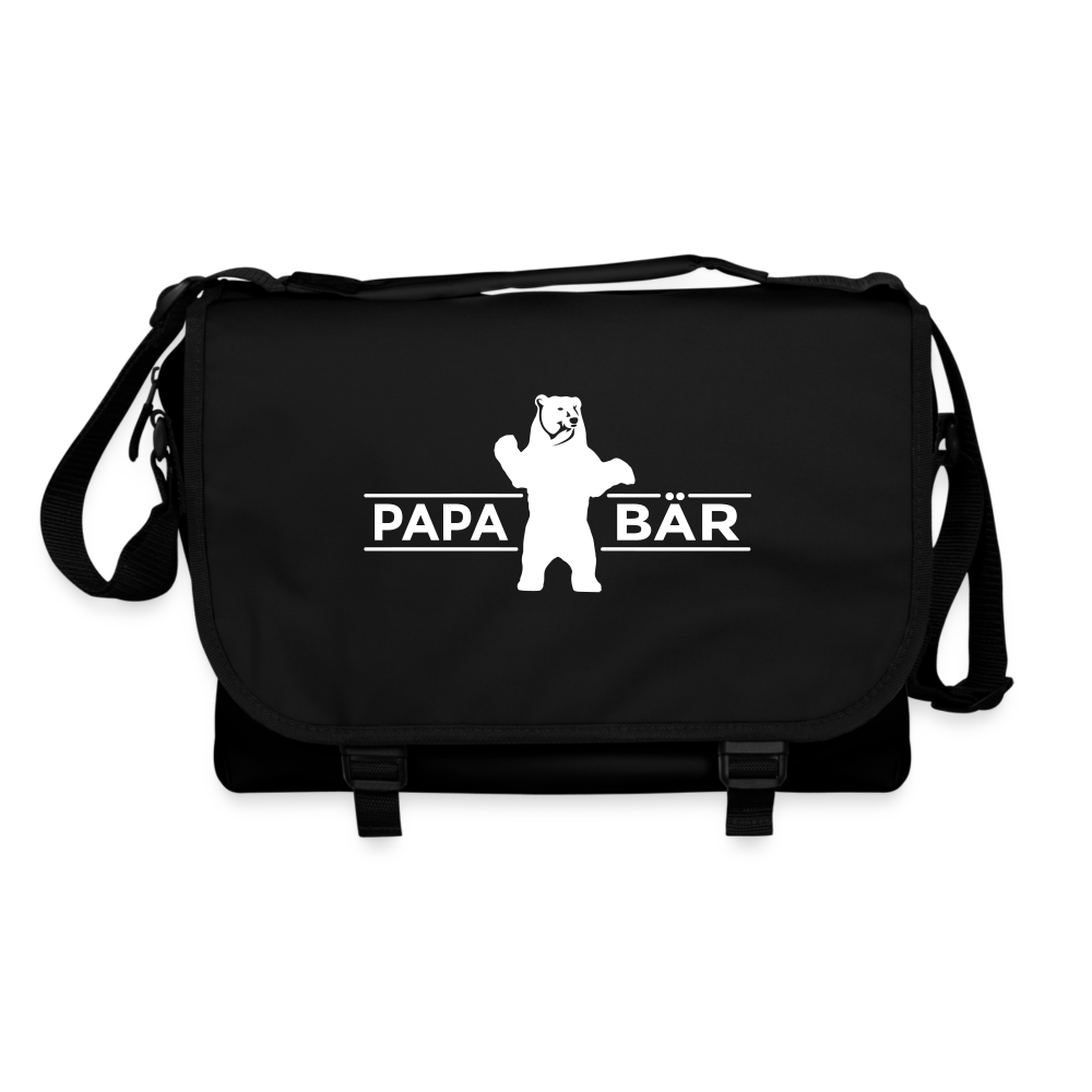 Papa Bär - Umhängetasche - Schwarz/Schwarz