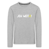 Jeh Weita! - Kinder Langarmshirt - Grau meliert