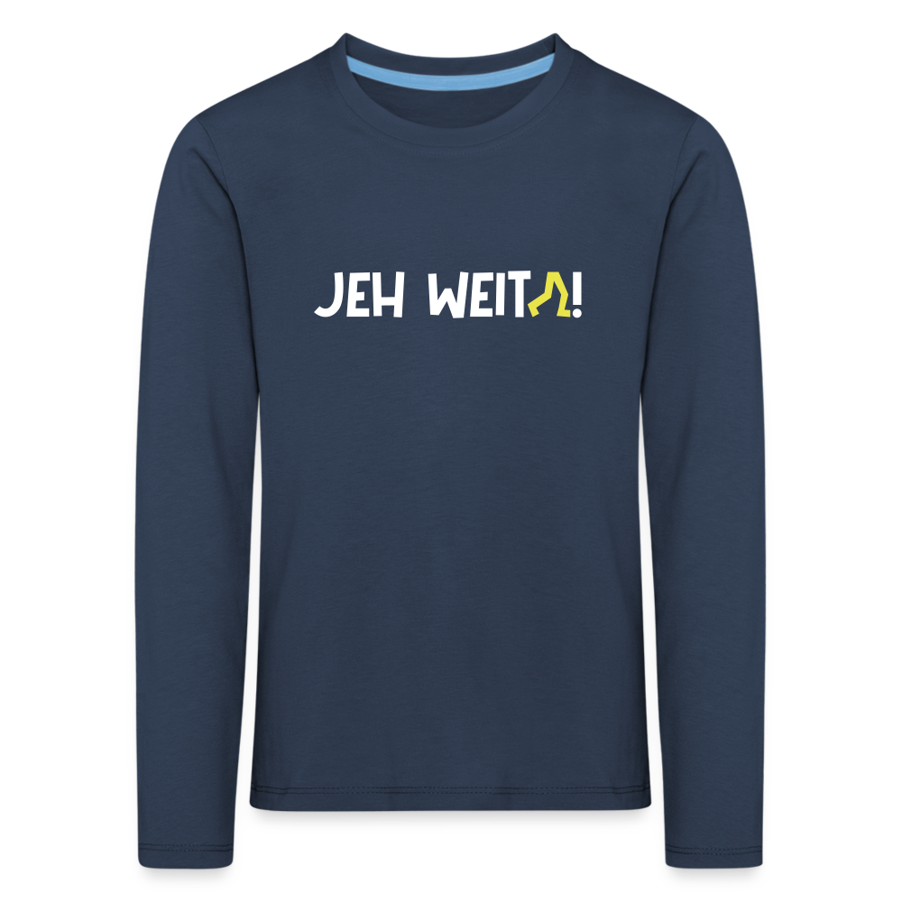 Jeh Weita! - Kinder Langarmshirt - Navy
