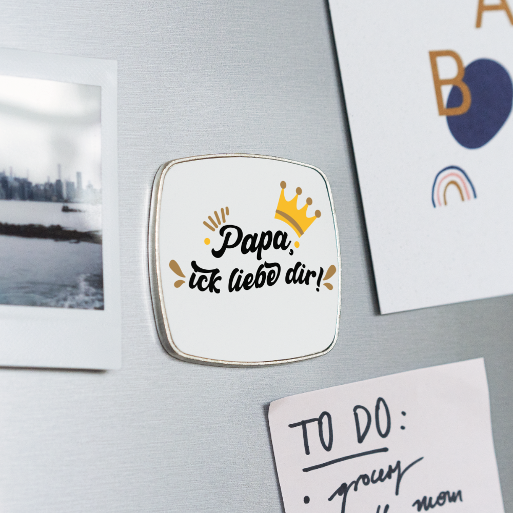 Papa, ick liebe dir!  - Kühlschrankmagnet - weiß