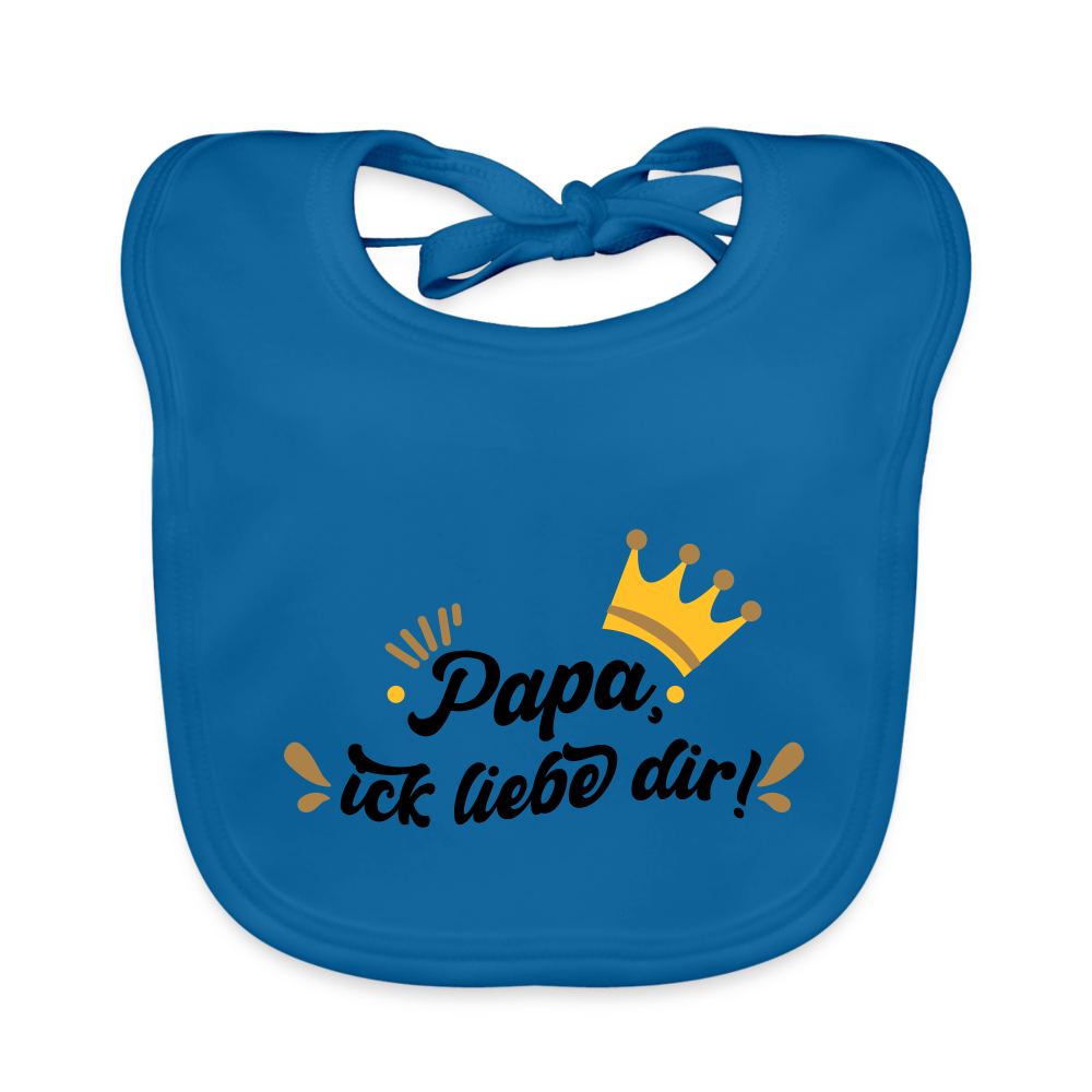 Papa, ick liebe dir!  - Lätzchen - Pfauenblau