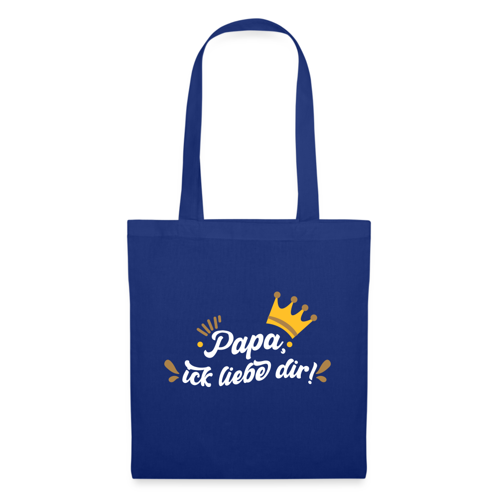 Papa, ick liebe dir!  - Stoffbeutel - Royalblau