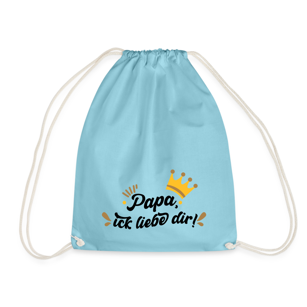 Papa, ick liebe dir!  - Turnbeutel - Aqua