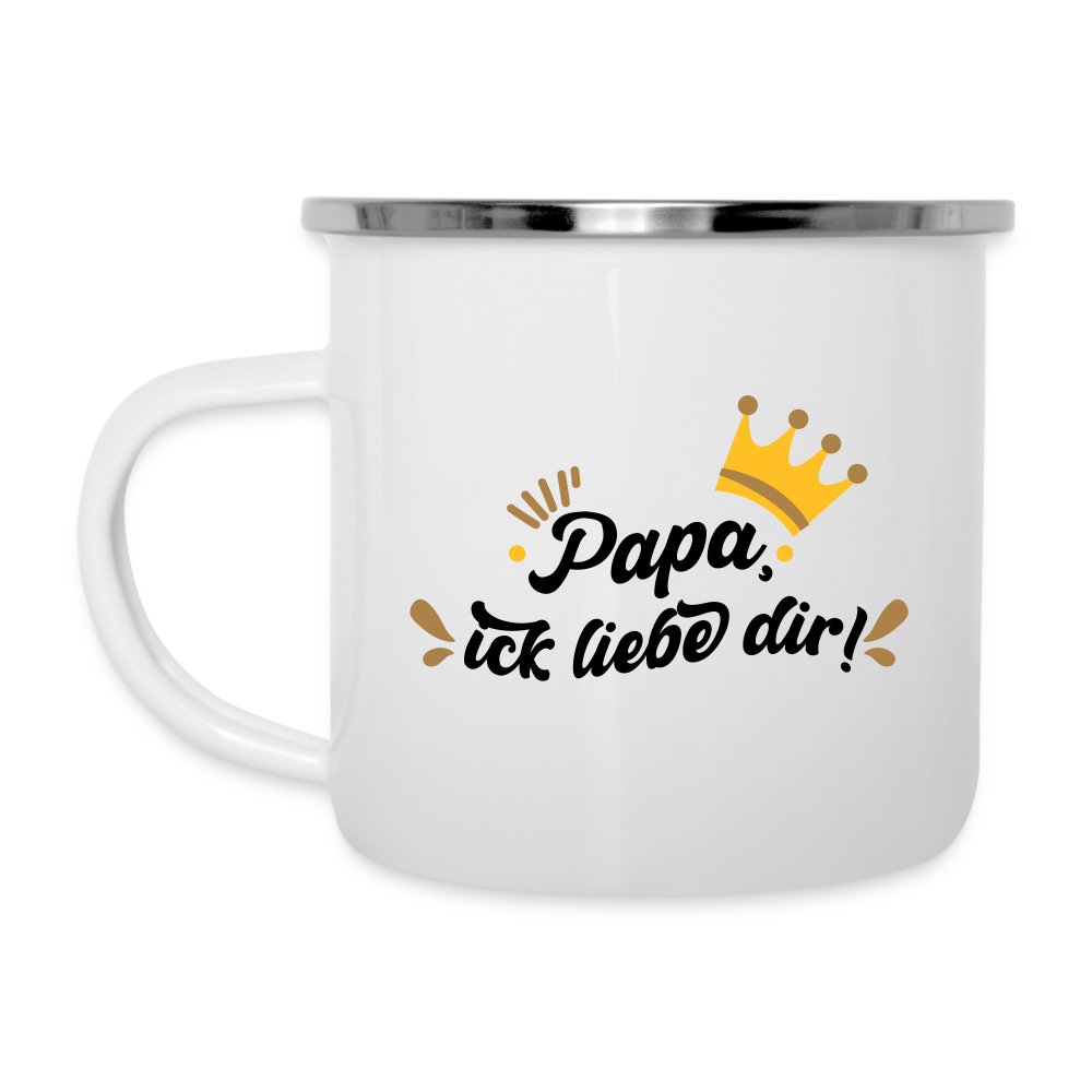 Papa, ick liebe dir!  - Emaille Tasse