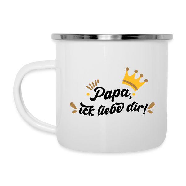 Papa, ick liebe dir!  - Emaille Tasse