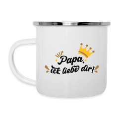 Papa, ick liebe dir!  - Emaille Tasse