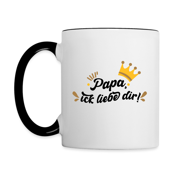 Papa, ick liebe dir!  - Tasse zweifarbig