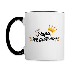 Papa, ick liebe dir!  - Tasse zweifarbig