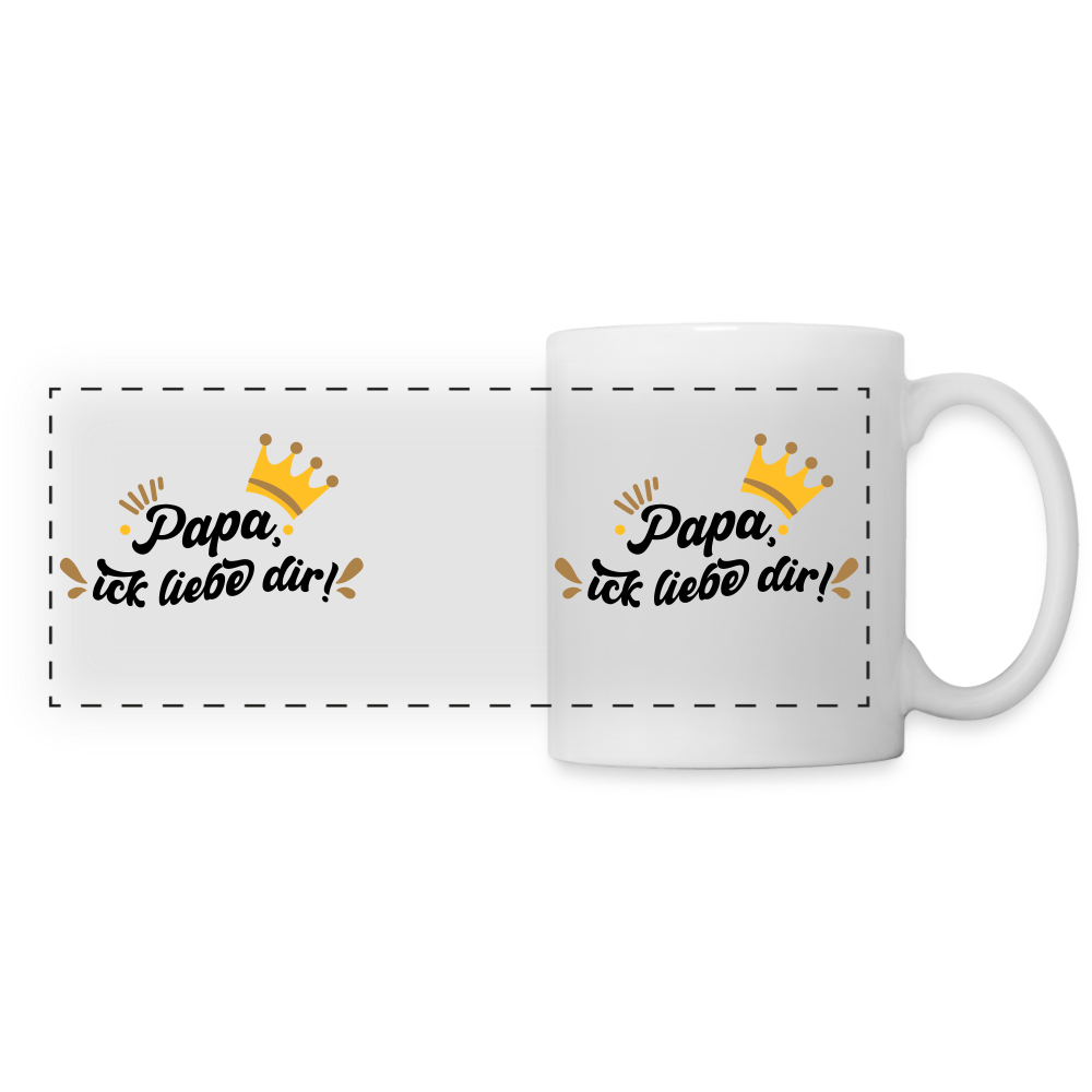 Papa, ick liebe dir!  - Tasse zweifarbig - weiß