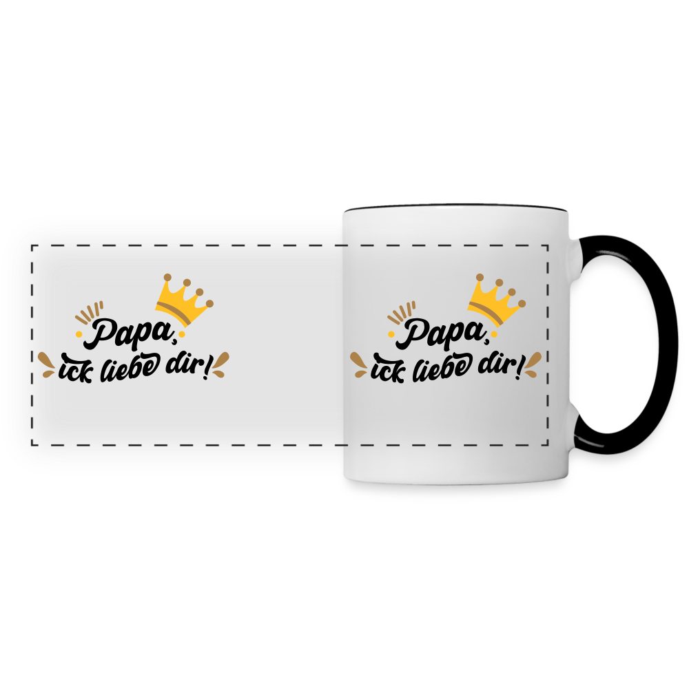Papa, ick liebe dir!  - Tasse zweifarbig - Weiß/Schwarz