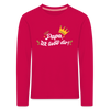Papa, ick liebe dir!  - Kinder Langarmshirt - dunkles Pink